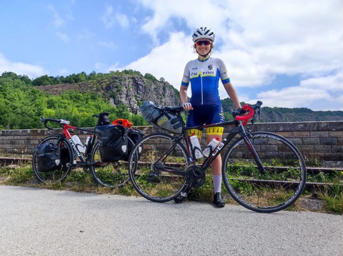 Kamila Rozenberg,  26 ans, cycliste déjà émérite avec la Team Chatou Cyclisme !